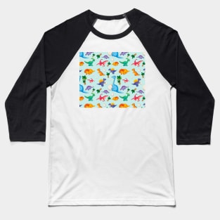 Dinosaur Pattern Baseball T-Shirt